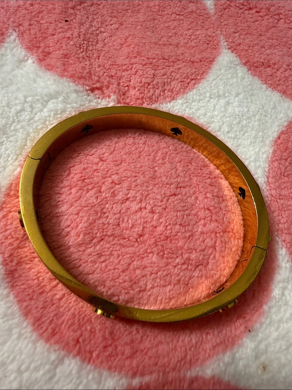 kate spade Gold-Tone Hinged Bangle Bracelet